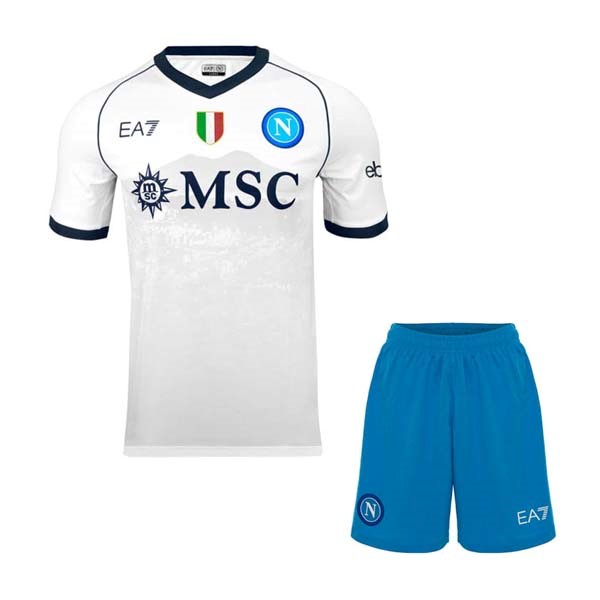 Maglia Napoli Away Bambino 23/24 Bianco